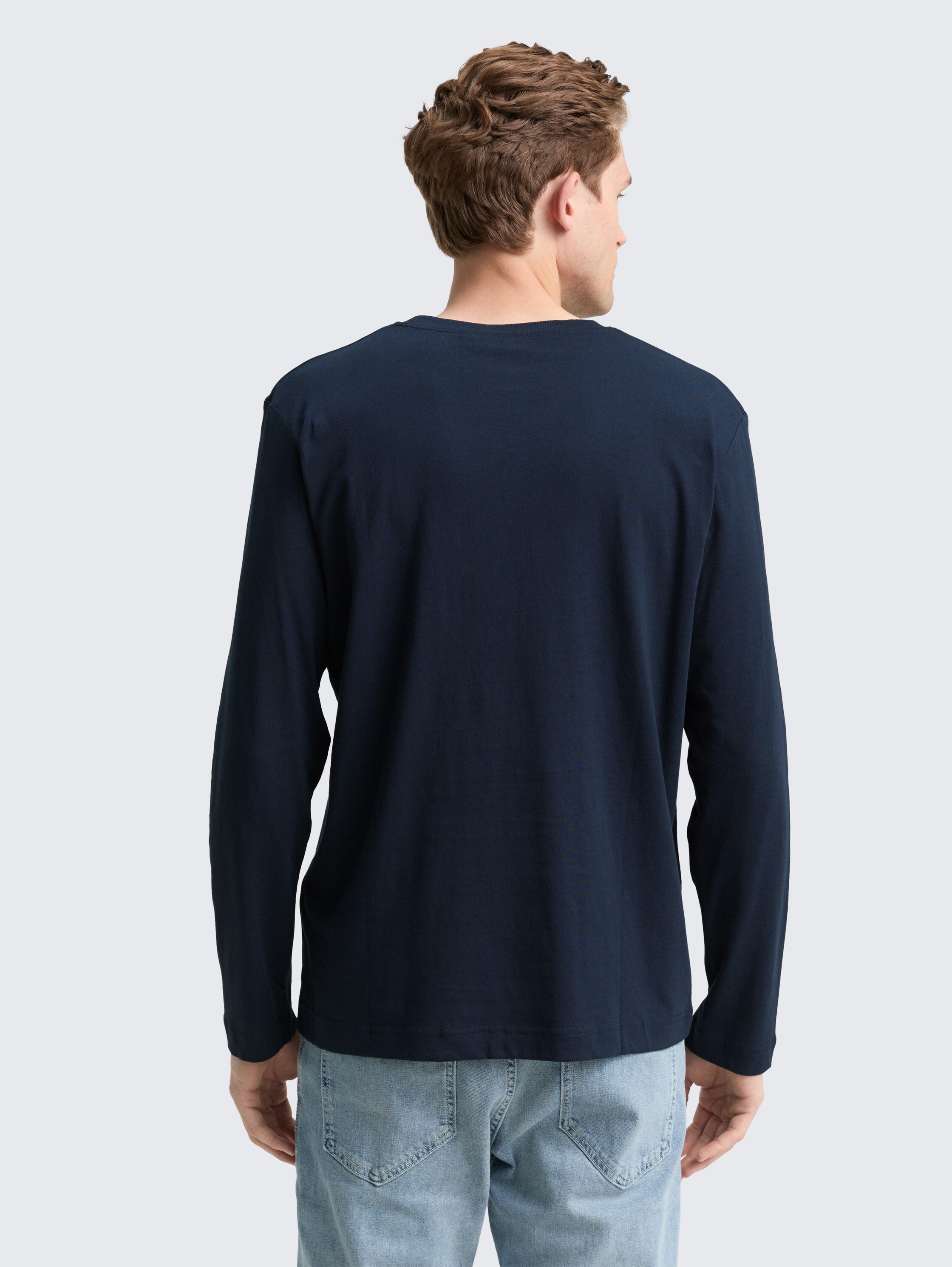 Langarmshirt mit Print - dark_blue - 