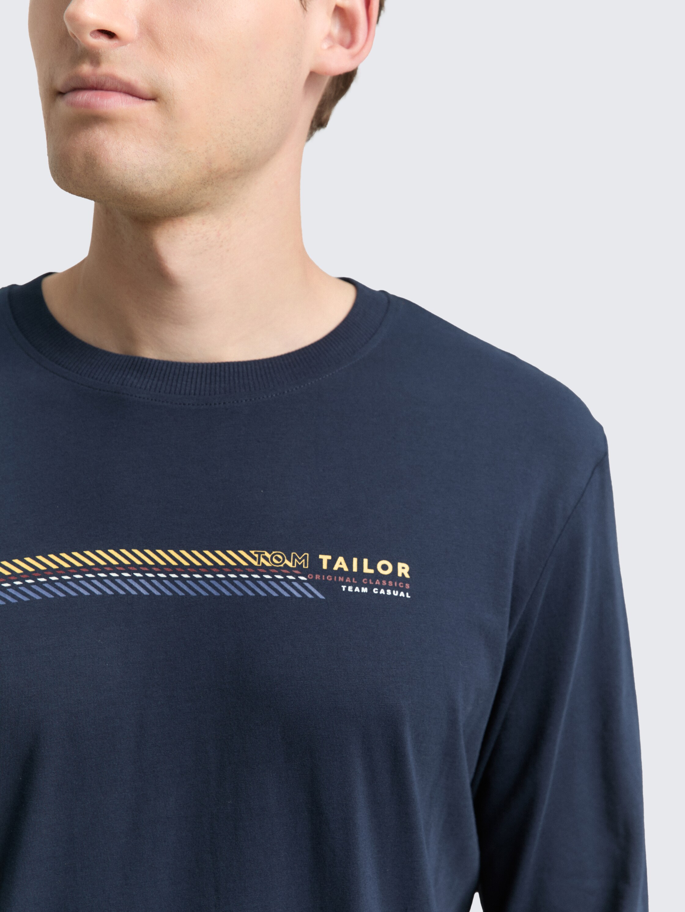 Langarmshirt mit Print - dark_blue - 