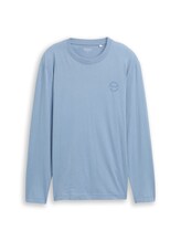 Ausgewählt, Langarmshirt mit Print von Tom Tailor, blau