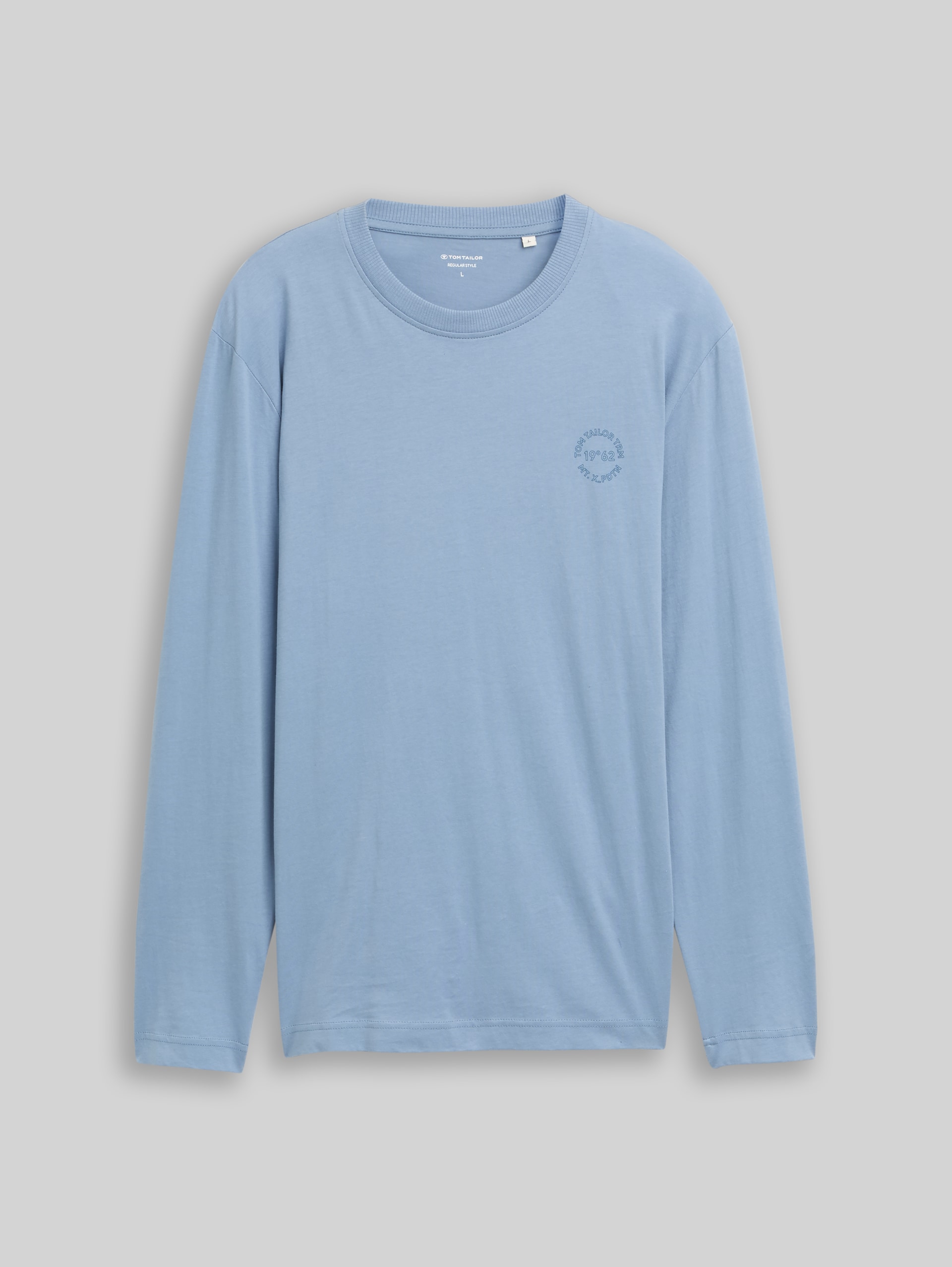 T-shirt met lange mouwen en print - faded denim blue - Product vooraanzicht