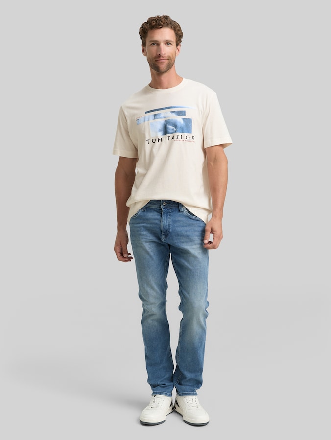 T-shirt met fotoprint door Men, Gardenia White
