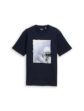 Geselecteerd, T-shirt met fotoprint door Tom Tailor, blauw