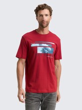 Tee shirt avec imprimé photo - Coach Red - Découpe Vue de face du modèle