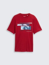 Tee shirt avec imprimé photo - Coach Red - Vue de face du produit