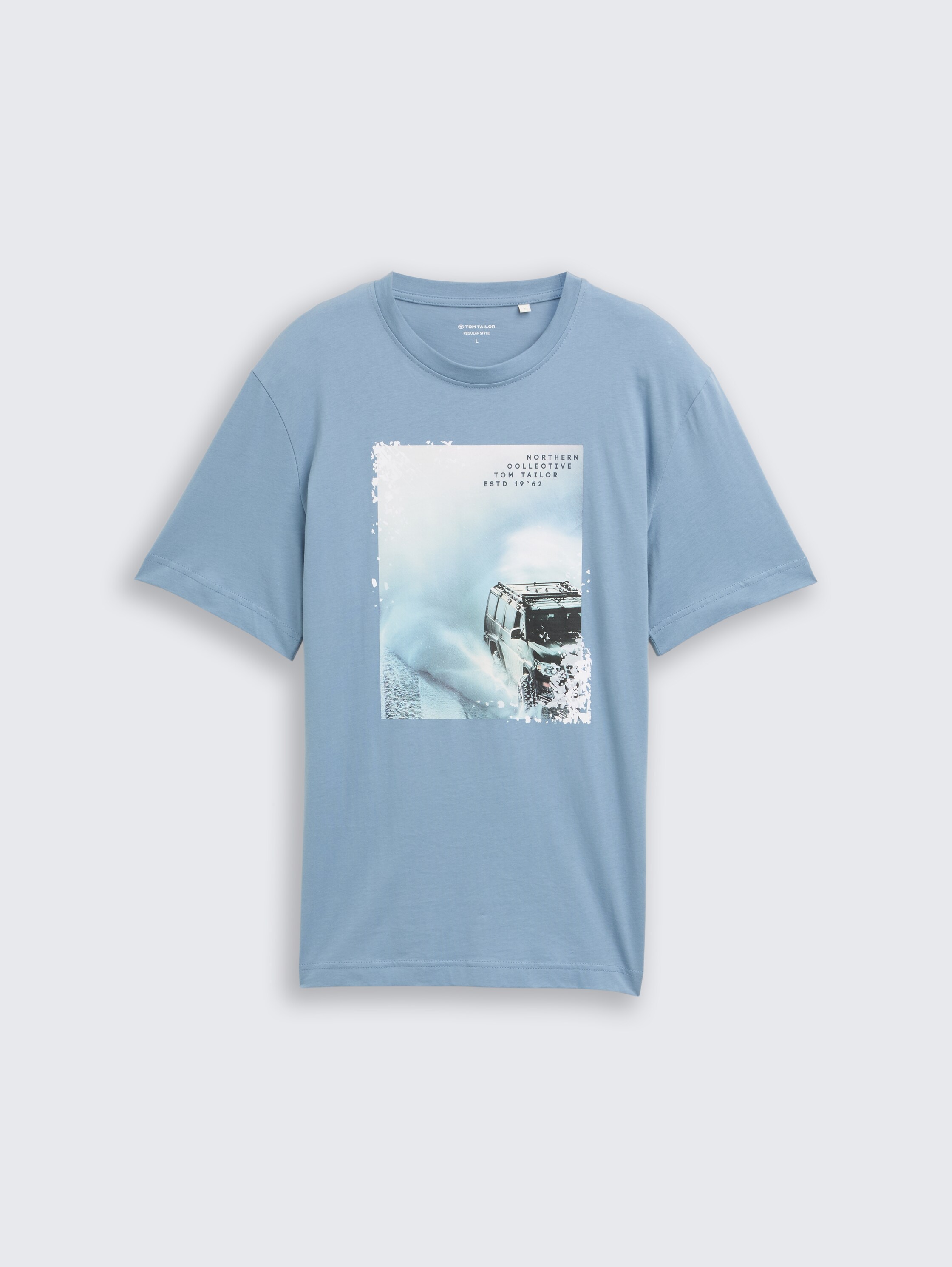 T-shirt met fotoprint - faded_denim_blue - 