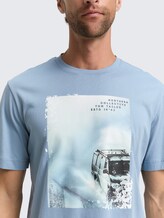 Tee shirt avec imprimé photo - faded denim blue - Vue détaillée du modèle