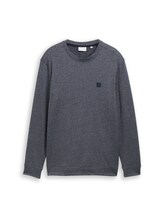 Geselecteerd, Shirt met lange mouwen en logo-badge door Tom Tailor, blauw