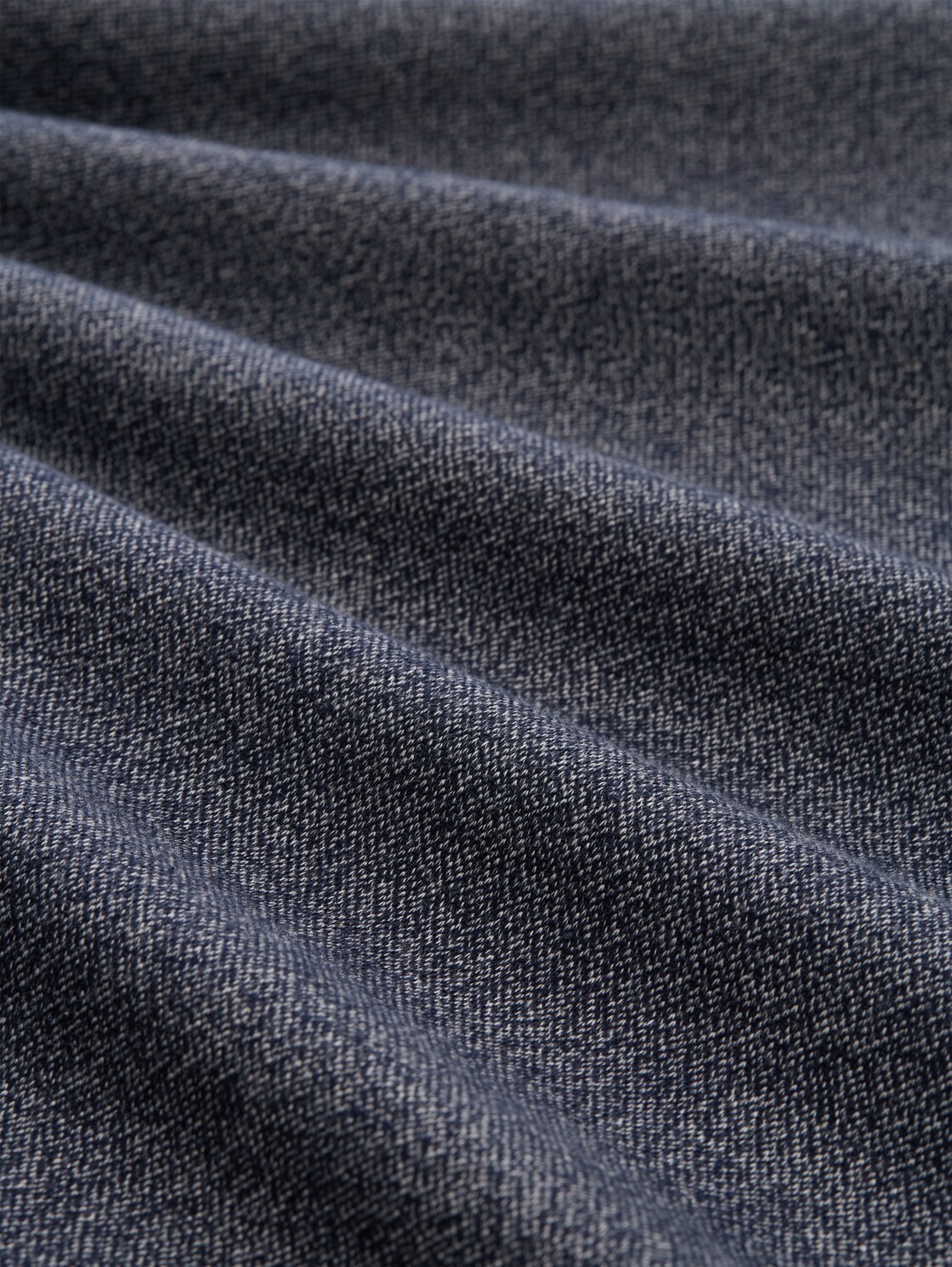 Langarmshirt mit Logo-Badge - navy grindle structure - Material-Ansicht