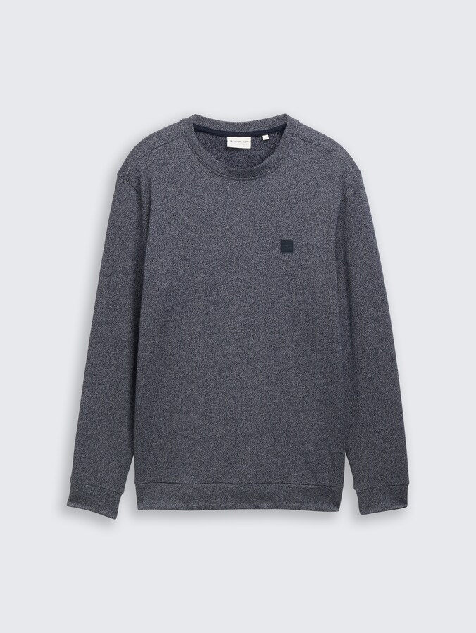 Langarmshirt mit Logo-Badge von Men, navy grindle structure