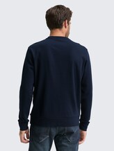 Sweater met logoprint - sky captain blue - Neklijn model-achteraanzicht