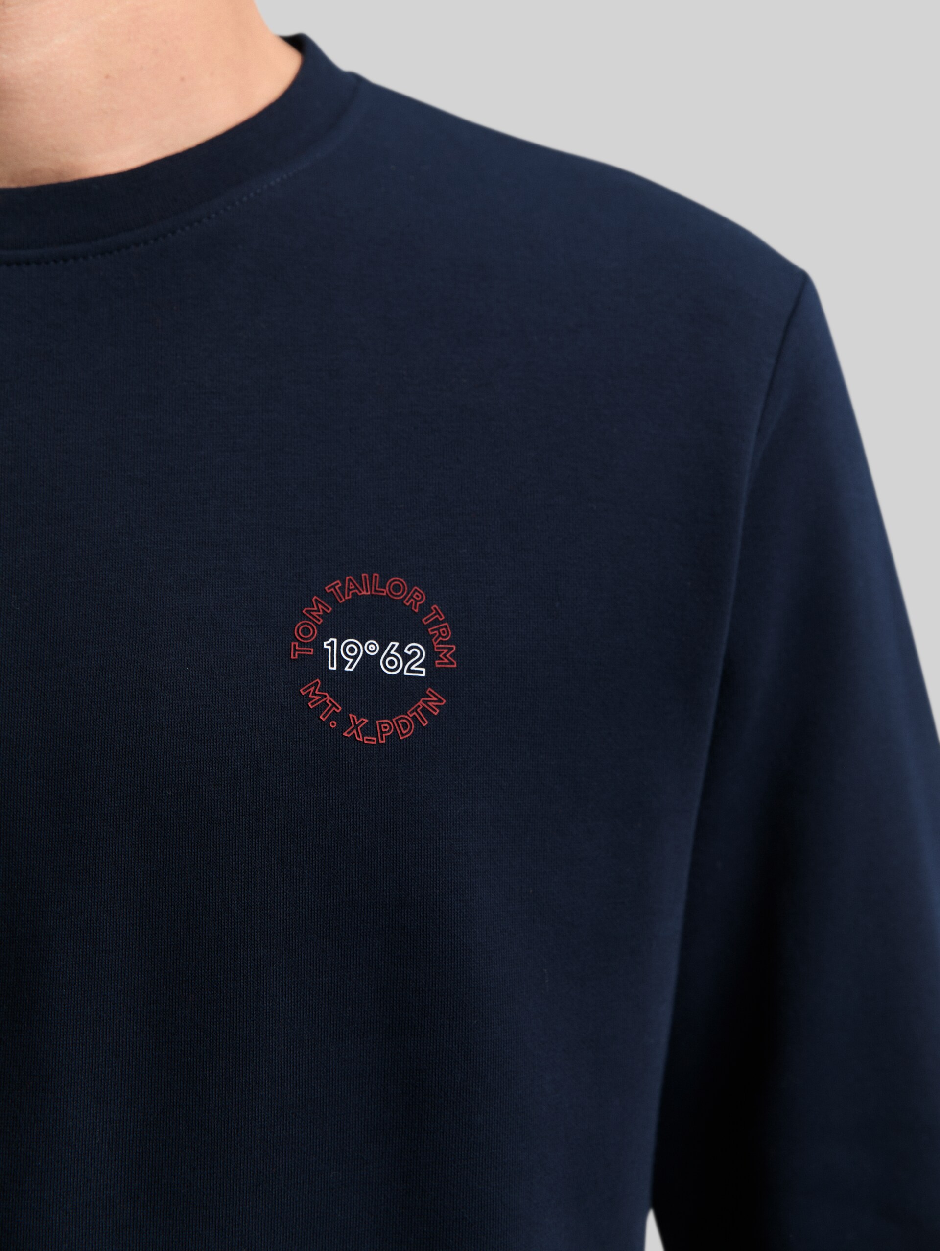 Sweatshirt with logo print - sky captain blue - Detail model view