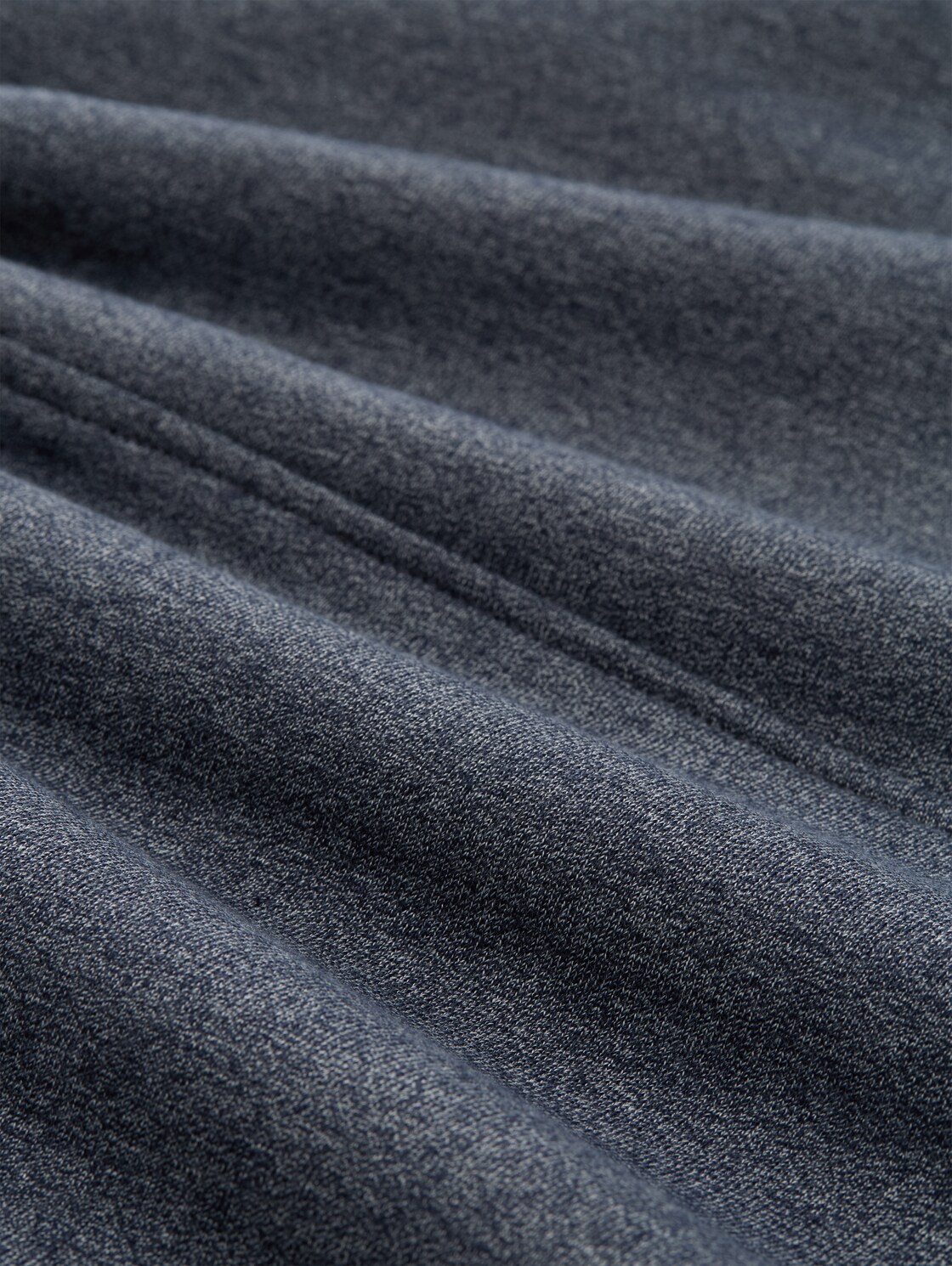 Hoodie Sweatshirt mit Logo-Badge - navy grindle structure - Material-Ansicht