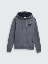 Hoodie Sweatshirt mit Logo-Badge - navy grindle structure - Vorder-Produkt-Ansicht