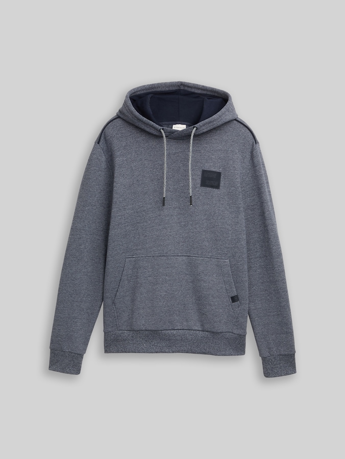 Hoodie Sweatshirt mit Logo-Badge von Men, navy grindle structure