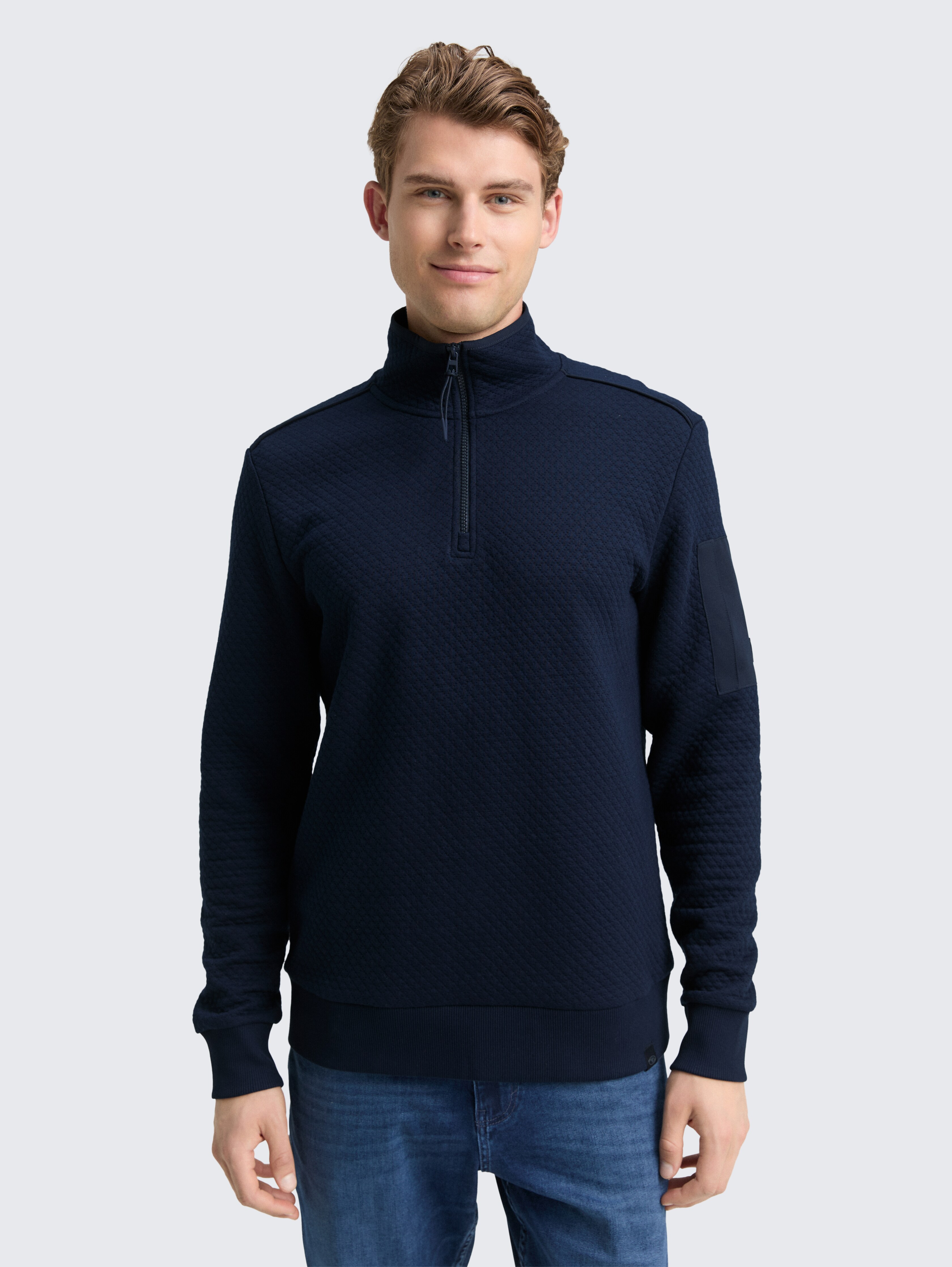 Troyer Sweatshirt mit Ärmeltasche von Men, sky captain blue