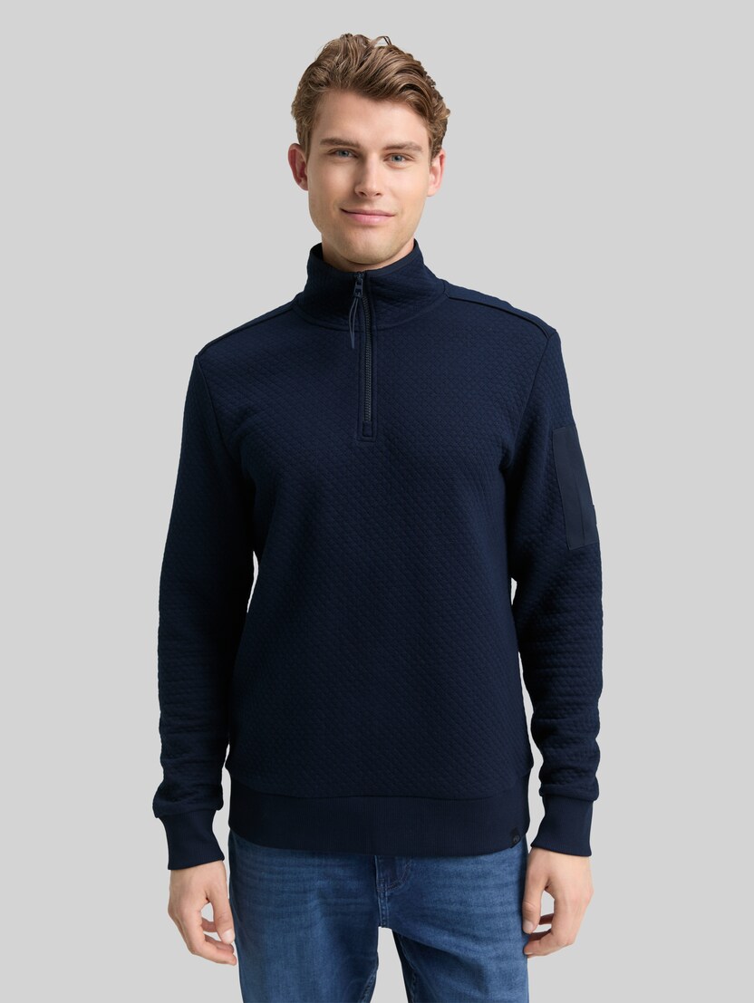 Troyer Sweatshirt mit Ärmeltasche von Men, sky captain blue
