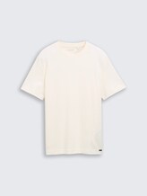 T-Shirt mit Waffelstruktur - Gardenia White - Vorder-Produkt-Ansicht