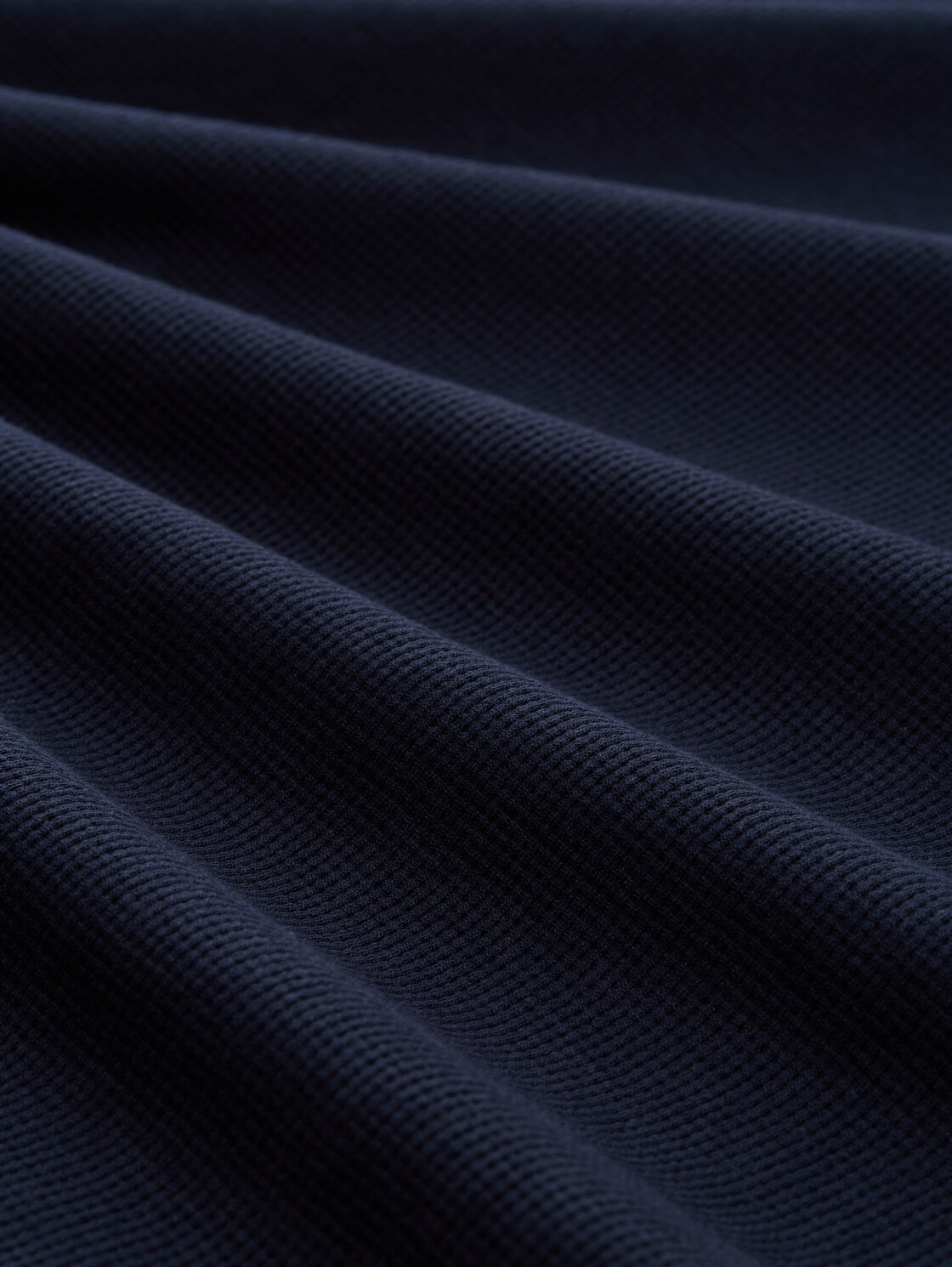 T-Shirt mit Waffelstruktur - sky captain blue - Material-Ansicht