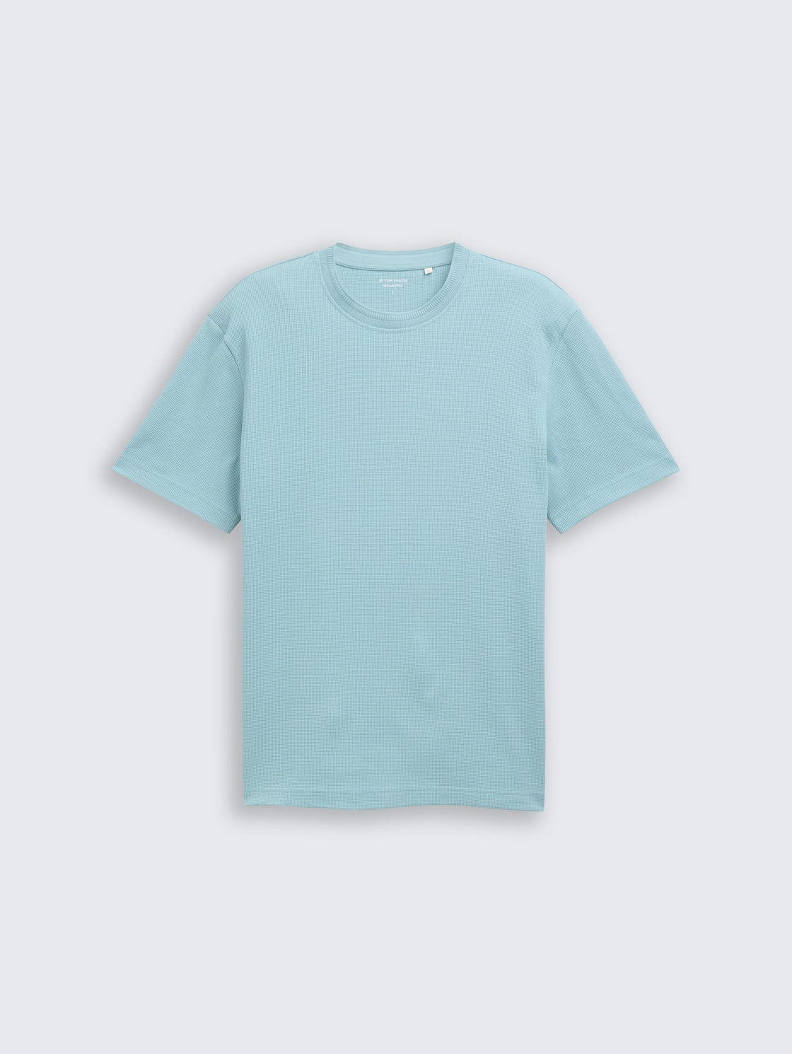 T-Shirt mit Waffelstruktur - tourmaline - Vorder-Produkt-Ansicht