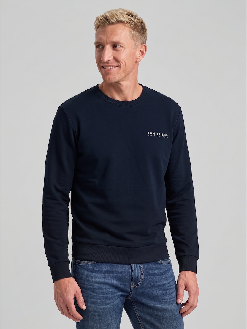 Sweatshirt met logoprint door Men, sky captain blue