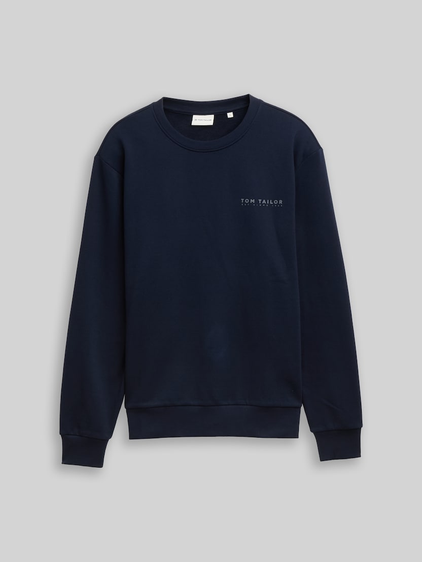 Sweatshirt with logo print by Men, sky captain blue