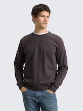 Sweat-shirt à col rond - Tarmac Grey - Découpe Vue de face du modèle