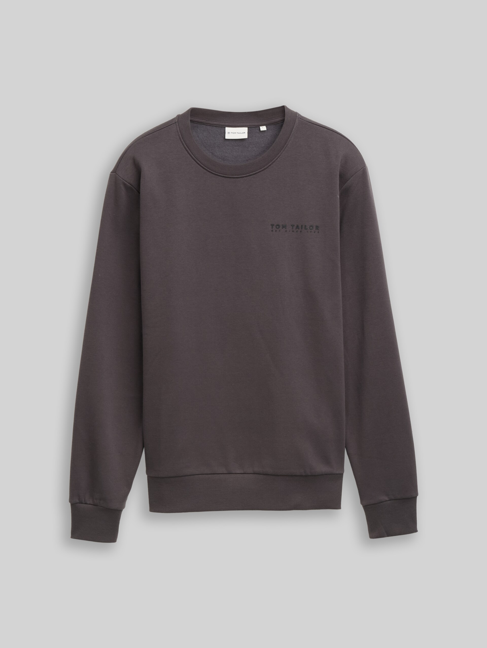 Sweatshirt with round neck - Tarmac Grey - Front product view