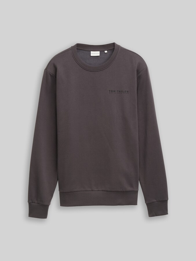 Sweatshirt mit Logo-Print von Men, Tarmac Grey