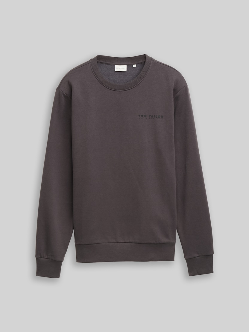 Sweatshirt mit Logo-Print von Men, Tarmac Grey