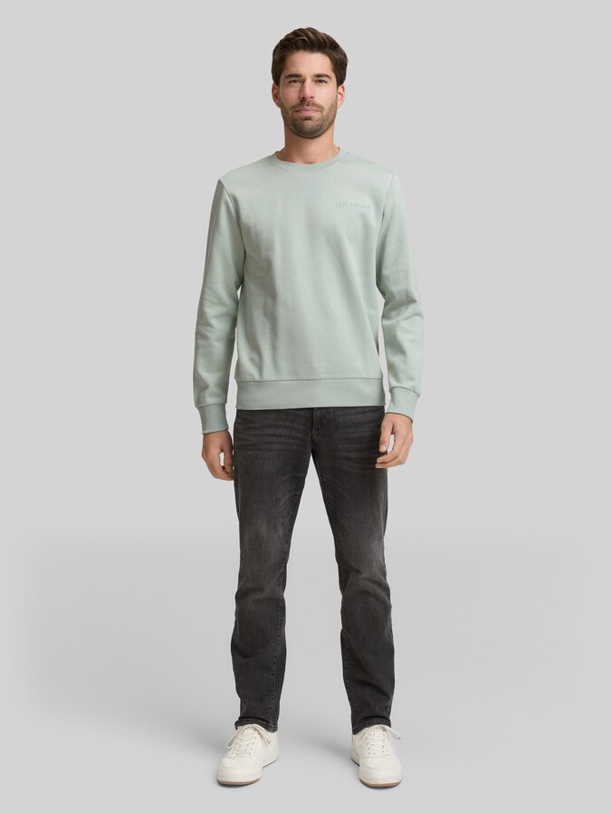 Sweatshirt mit Rundhalsausschnitt von Men, soft greyish green