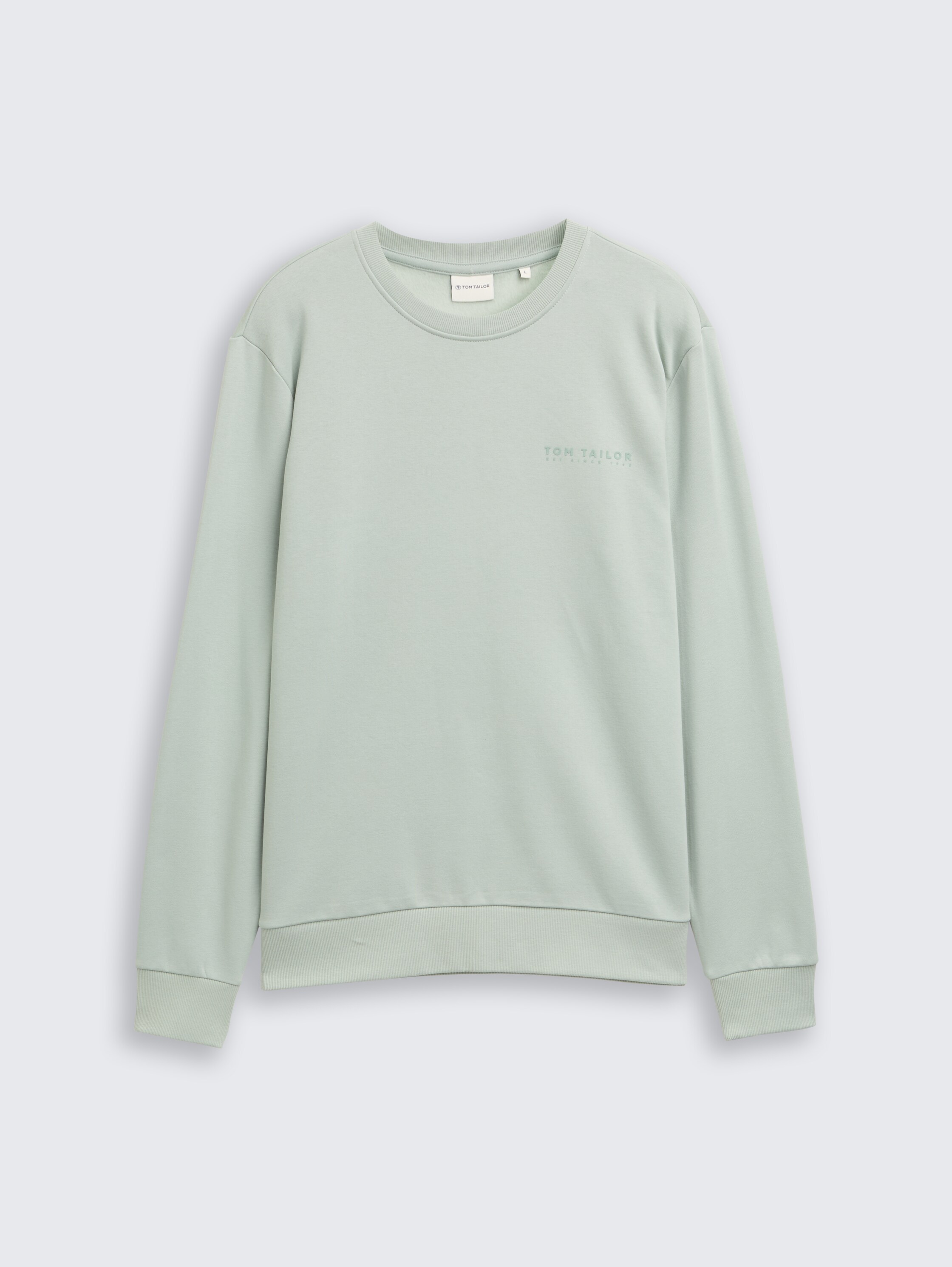 Sweatshirt mit Rundhalsausschnitt - soft greyish green - Vorder-Produkt-Ansicht