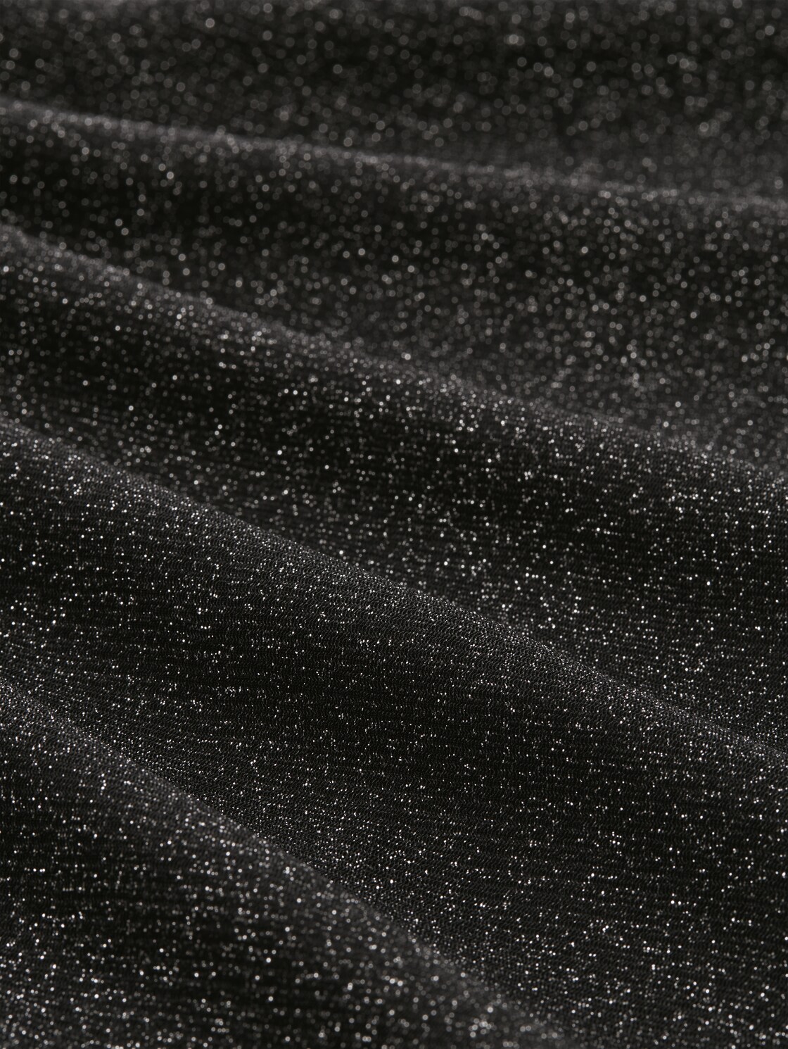 Midi-Meshkleid mit Glitzer-Effekt - black with silver - Material-Ansicht