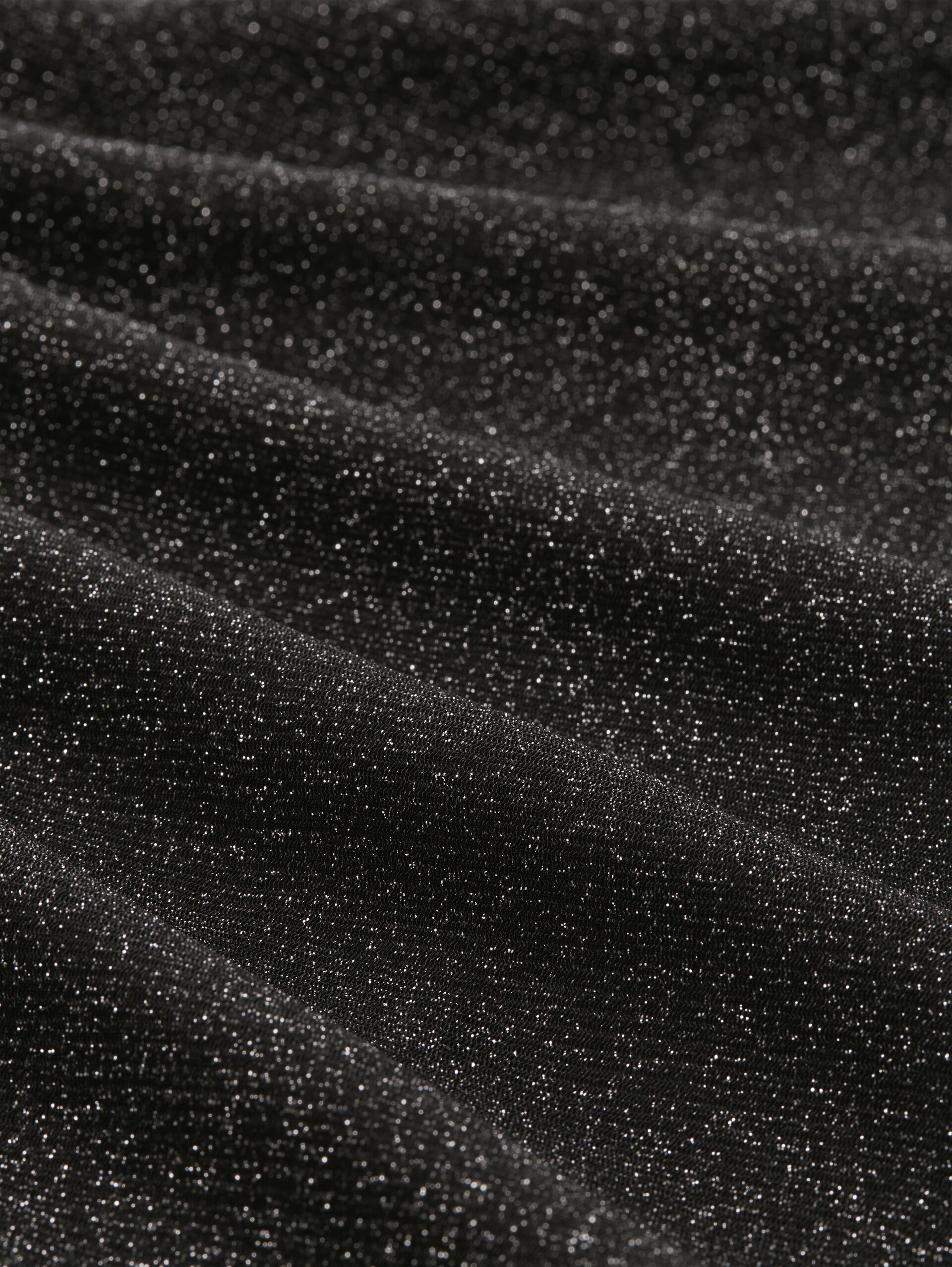 Midi-Meshkleid mit Glitzer-Effekt - black with silver - Material-Ansicht