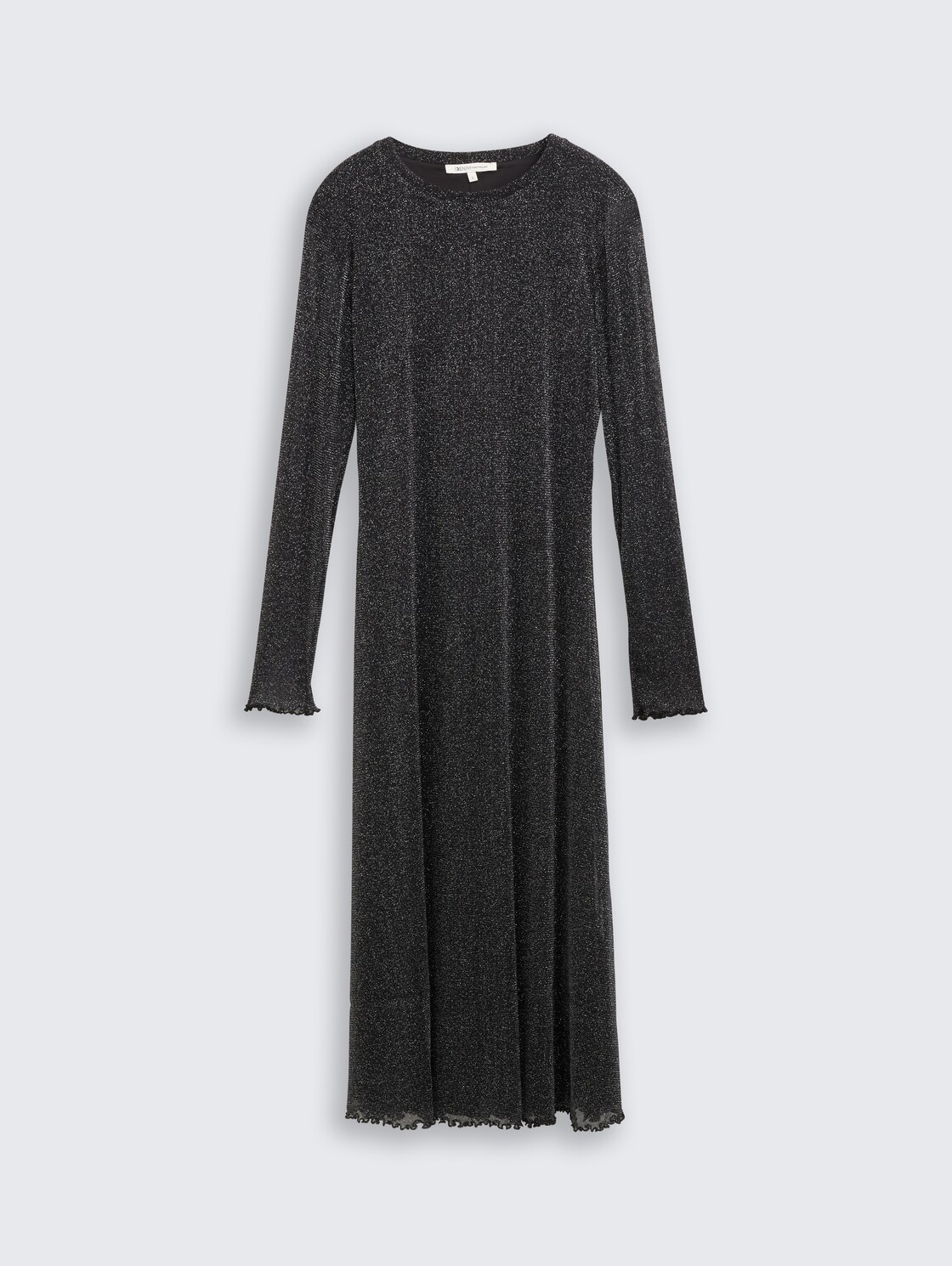 Midi-Meshkleid mit Glitzer-Effekt - black with silver - Vorder-Produkt-Ansicht