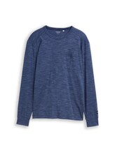 Ausgewählt, Langarmshirt mit Brusttasche von Tom Tailor, blau