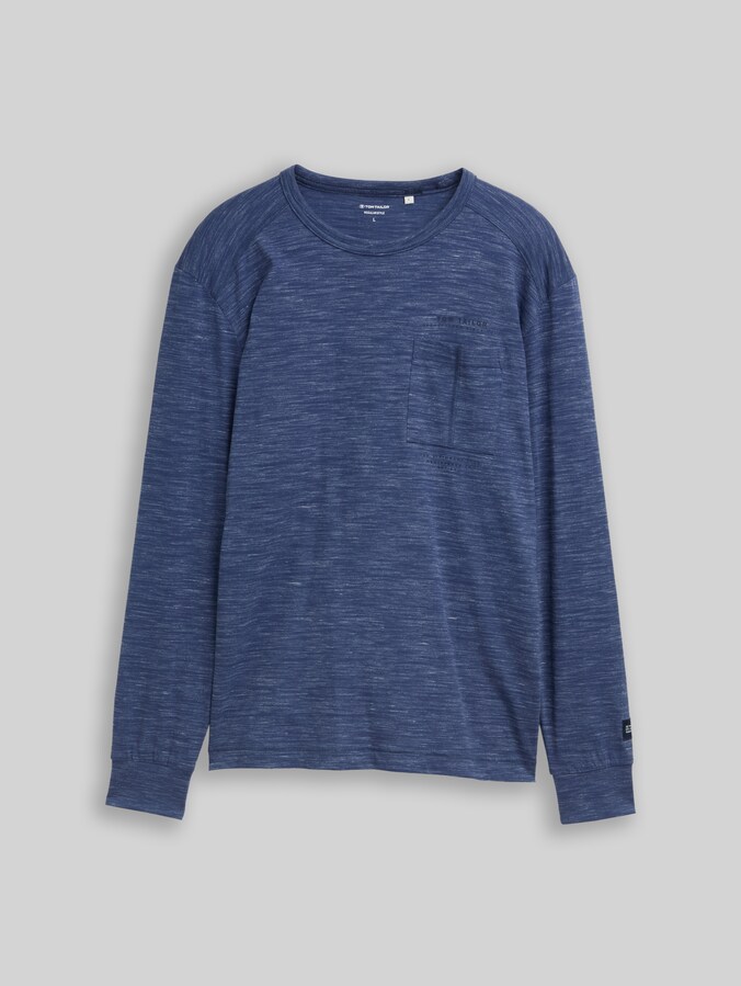 Langarmshirt mit Brusttasche von Men, ocean blue injected
