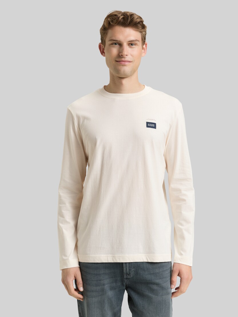 Langarmshirt aus Baumwolle von Men, Gardenia White