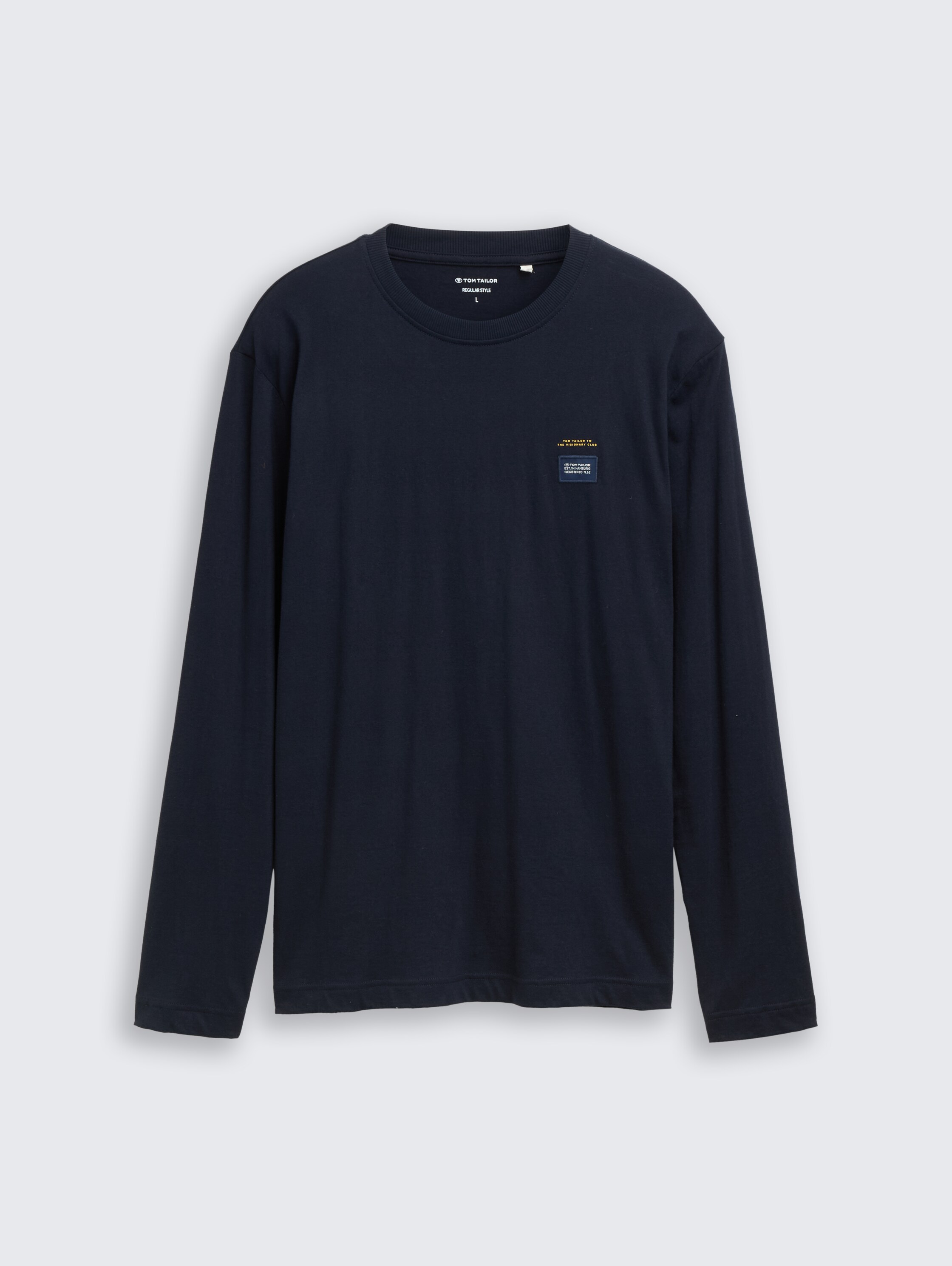 Langarmshirt aus Baumwolle - sky captain blue - Vorder-Produkt-Ansicht