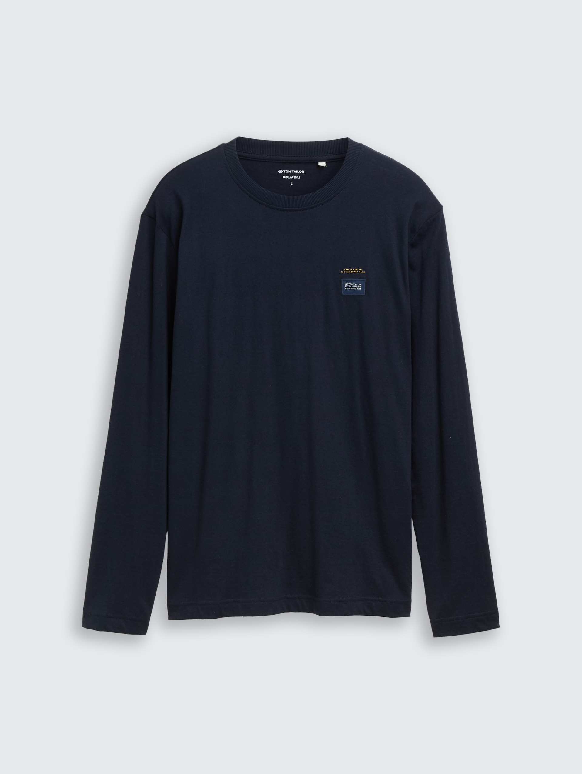 Langarmshirt aus Baumwolle - sky captain blue - Vorder-Produkt-Ansicht