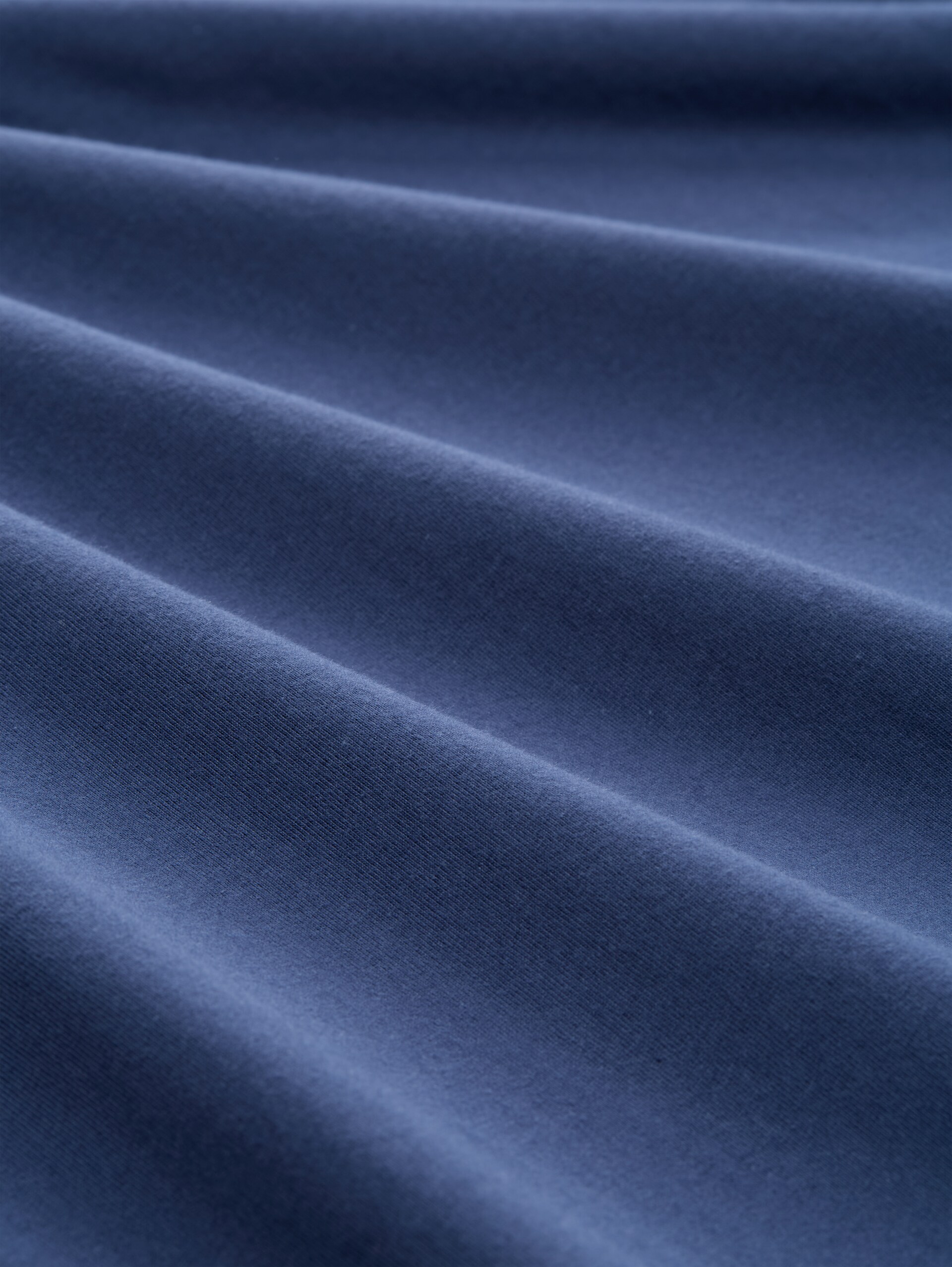 Langarmshirt aus Baumwolle - ocean blue - Material-Ansicht