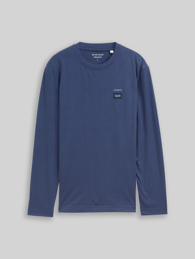 Langarmshirt aus Baumwolle von Men, ocean blue