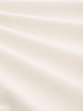 Top à manches longues avec texture gaufrée - Gardenia White - Vue de la matière