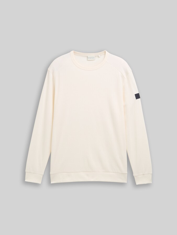 Langarmshirt mit Waffelstruktur von Men, Gardenia White