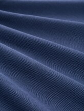 Top à manches longues avec texture gaufrée - ocean blue - Vue de la matière