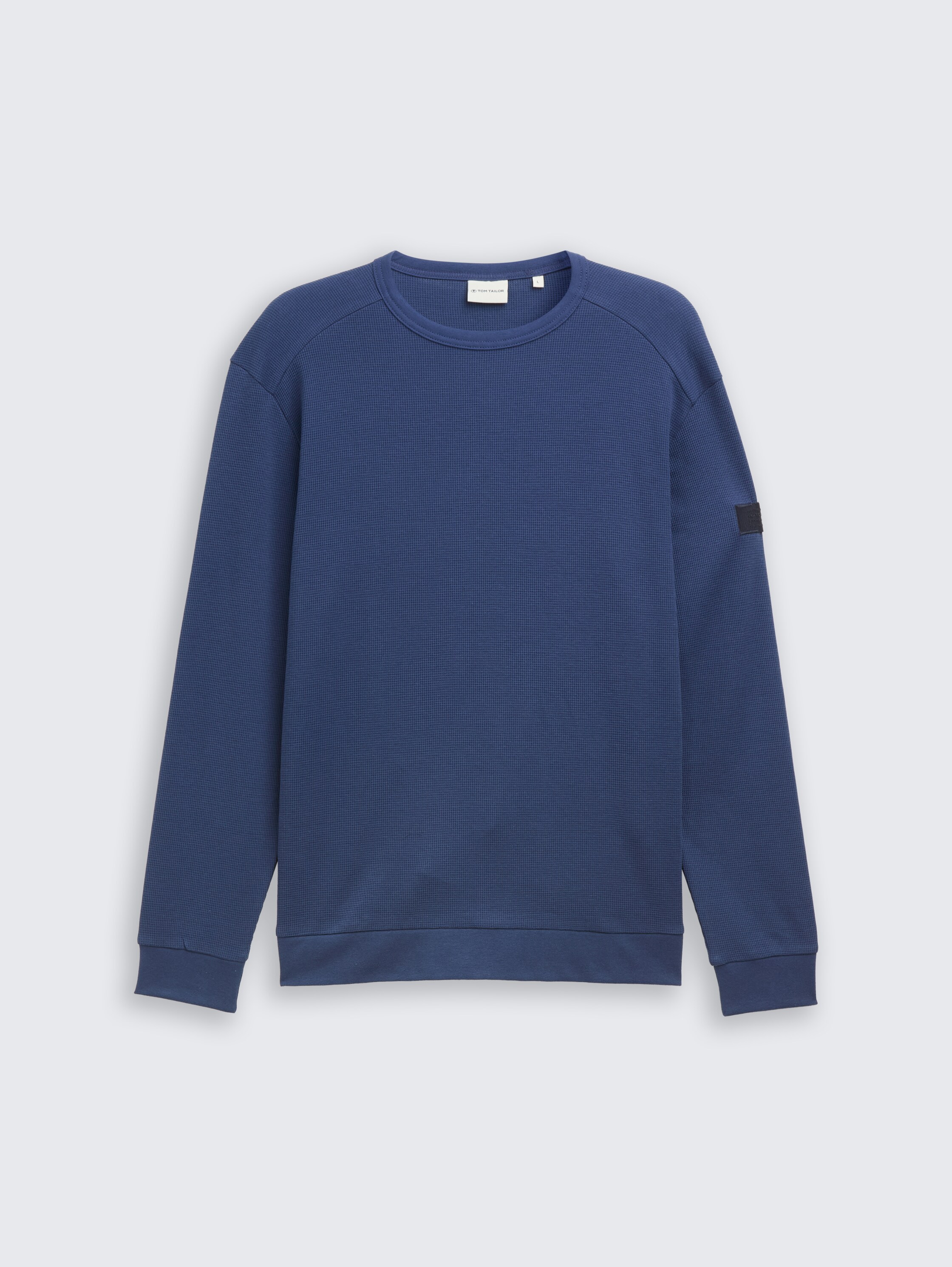 Langarmshirt mit Waffelstruktur - ocean_blue - 