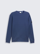 Top à manches longues avec texture gaufrée - ocean blue - Vue de face du produit