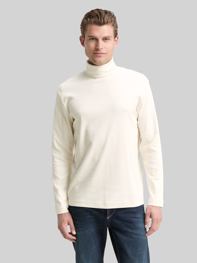 Basic Rollkragenshirt von Men, Gardenia White