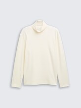 Basic Rollkragenshirt - Gardenia White - Vorder-Produkt-Ansicht