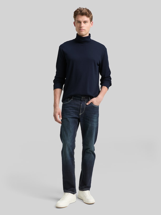 Basic Rollkragenshirt von Men, sky captain blue