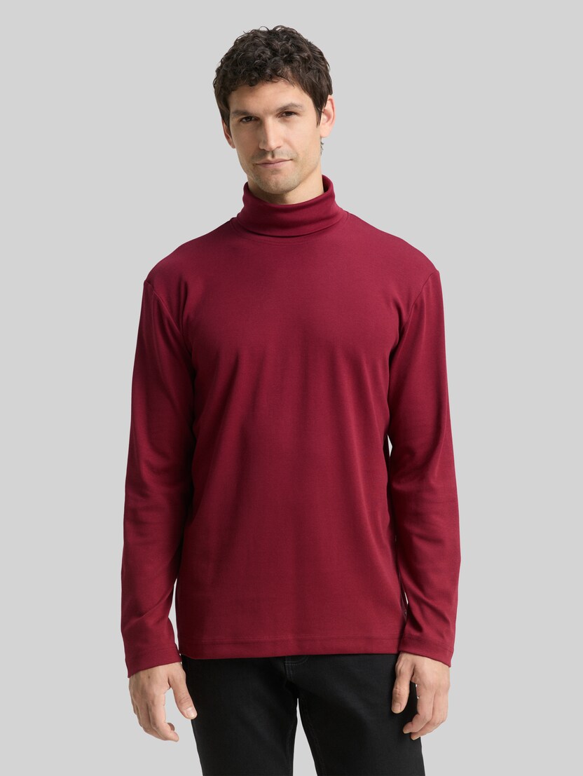 Basic Rollkragenshirt von Men, Cabarnet Bordeaux Red